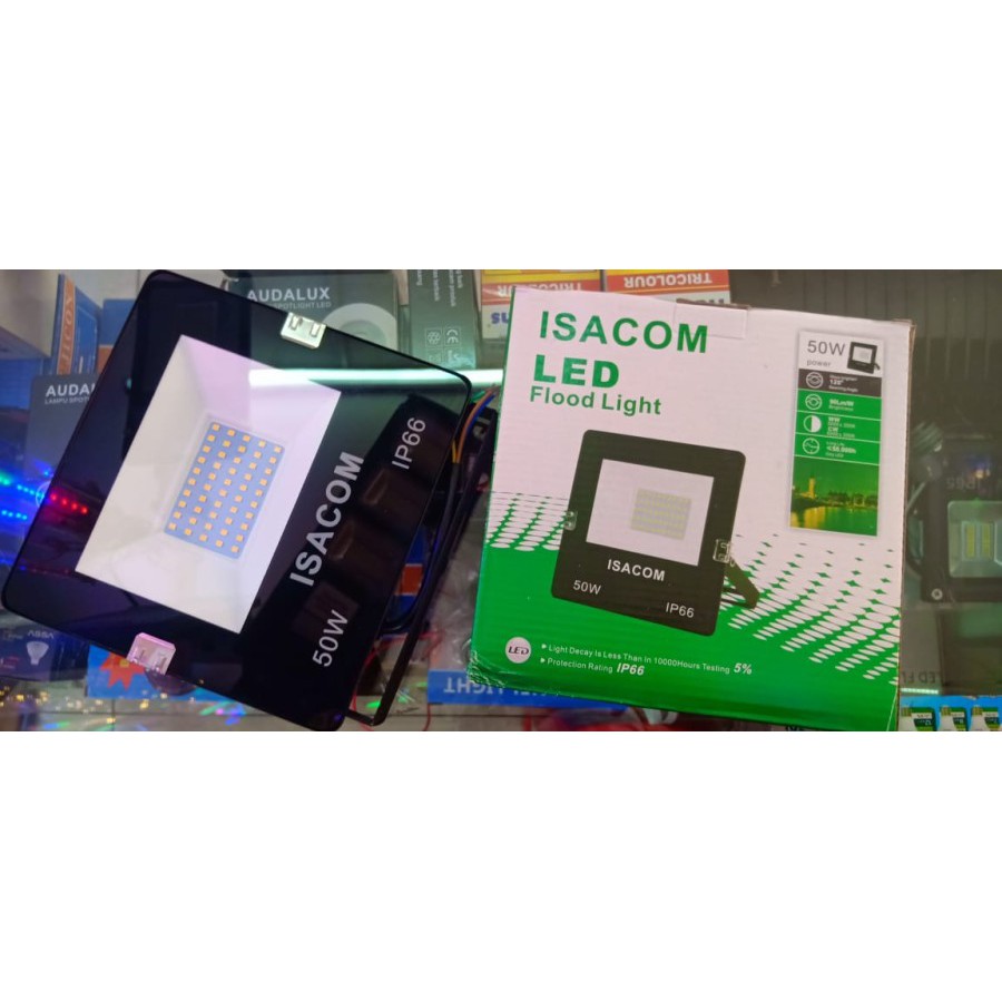 Lampu Sorot ISACOM LED 50 Watt Kuning