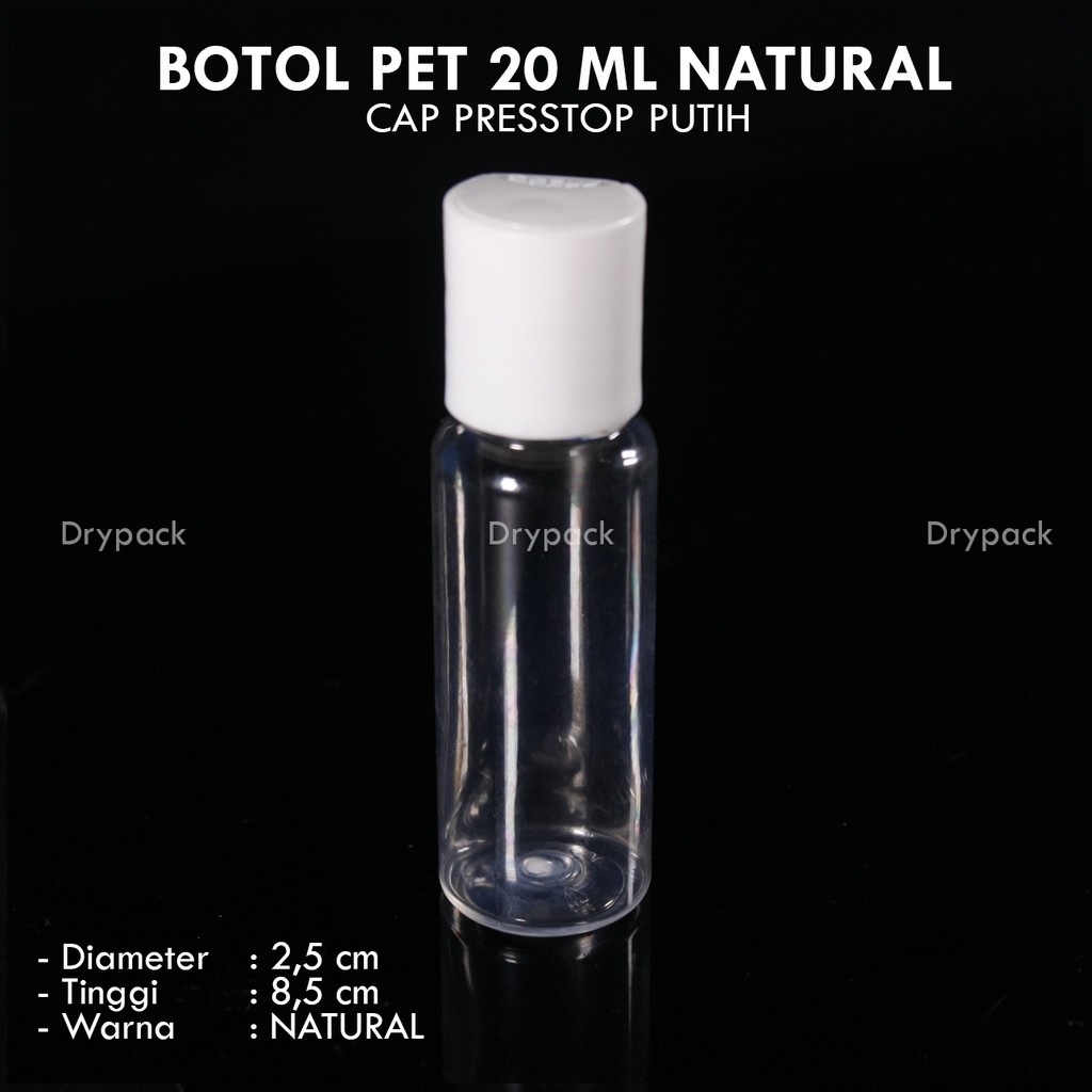 Botol PET 20 ML Natural Prestop