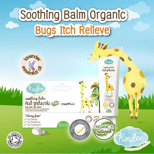 Kindee Organic Soothing Balm (3m+) / Salep Gigitan Nyamuk