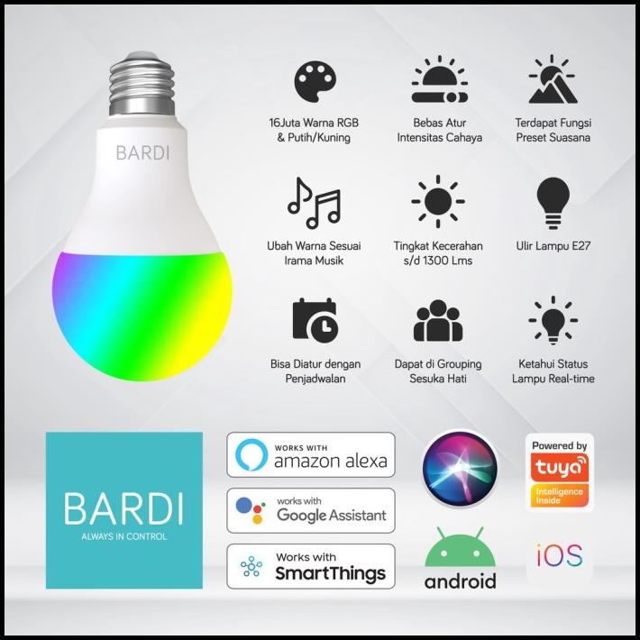 Bohlam Bohlamp Lampu Smart Bardi Smart Light Bulb 12W Rgbww