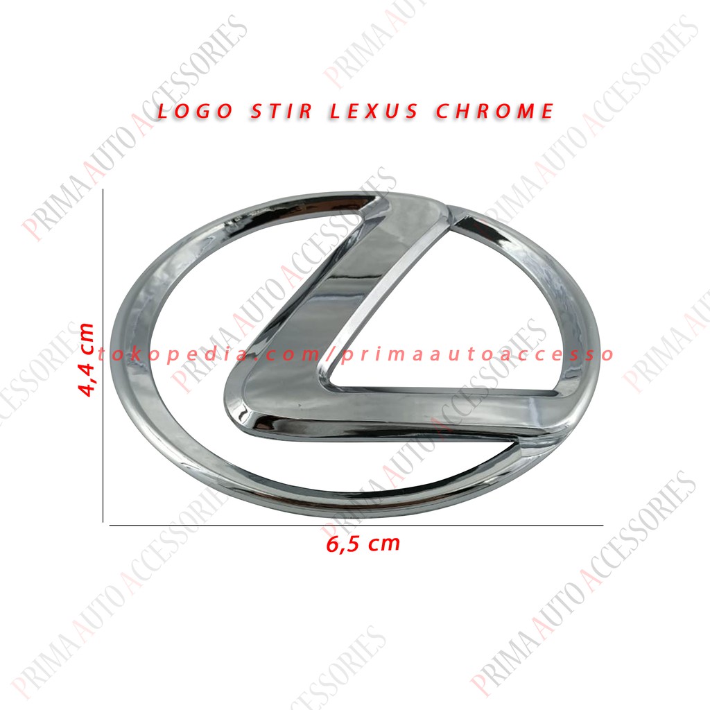 Logo Emblem Stir Mobil Lexus Chrome Steer Car 65mm x 44mm