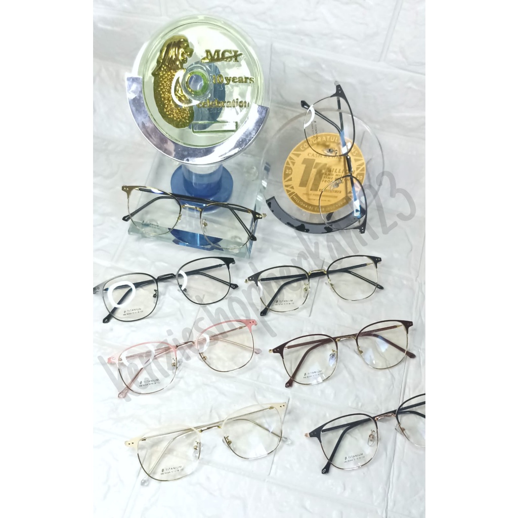 1924 KACAMATA BINGKAI PERESEGI BESAR WANITA FASHION TREND KOREA / KACAMATA PRIA WANITA NEW MODEL 202