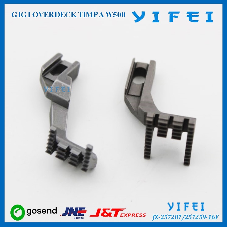 Feed Dog Overdeck/ GIGI Mesin Jahit Kamkut / Overdeck W500/YIFEI-257207/257259-16F