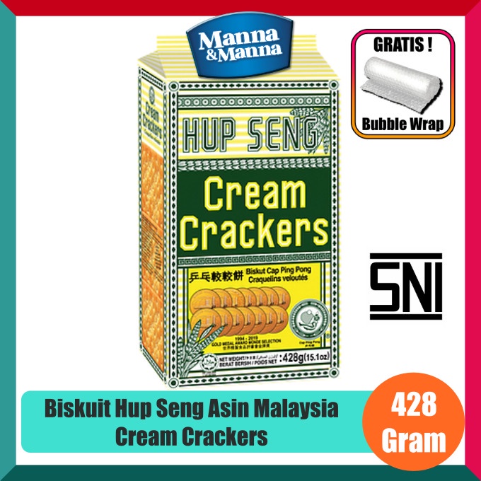 

504Omekho Biskuit Hup Seng Asin Malaysia Cream Crackers - 428 Gram Jy60Jhh