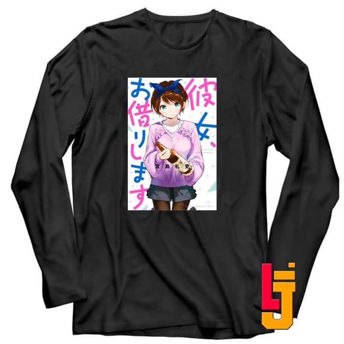 Kaos Baju Lengan Panjang Anime Ruka sarashina Rent a Girlfriend Distro Kanojo Okarishimasu