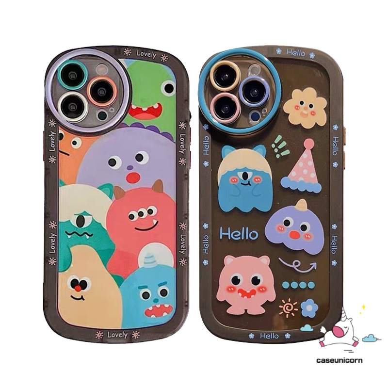 Case Oppo A15 A17 A55 A16 A17K A12 A54 A16K A57 A96 A16E A5s A3s A95 A53 A33 A74 A16s A5 A9 A76 A35 A7 A36 A12E A1K A31 Reno 6z 5z 8 5 6 Kartun Graffiti Little Monster Soft Sarung