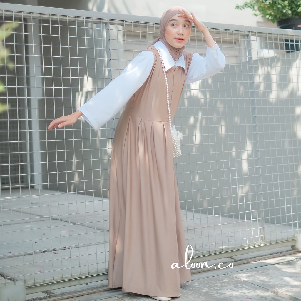 Ranne Inner Dress Jersey Premium Tanpa Lengan Busui Friendly – Basic Iner Gamis Polos