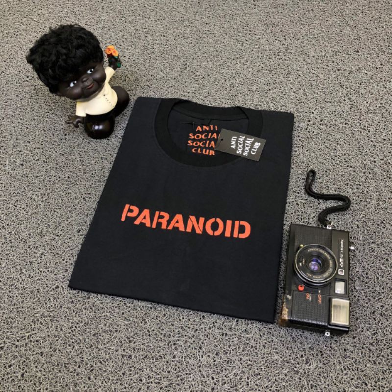 TSHIRT KAOS BAJU ANTI SOCIAL SOCIAL CLUB X UNDEFEATED PARANOID BLACK