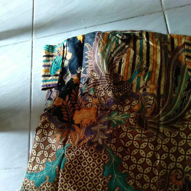 Ruzza Batik Anak Usia 0-7 Tahun / Kemeja Laki-laki / Hem Motif Sogan Pelangi Warna Coklat