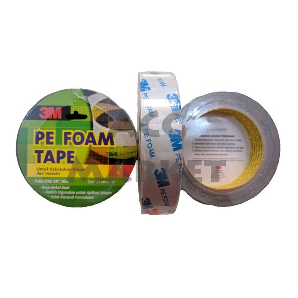 

Jual Foam 3M Double Dobel Tape Tip Busa PE Coated 24 mm x 4 M Murah