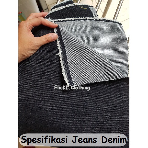 Bahan Kain Jeans Denim Sakura Non Stretch Tidak Melar Rollan