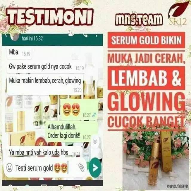 serum gold anti aging/mencerahkan/mengencangkan kulit