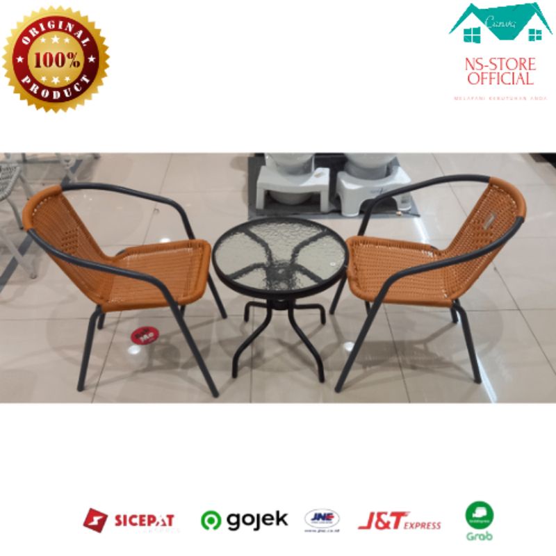 Soleil Kursi meja teras 2 Kursi 1 meja