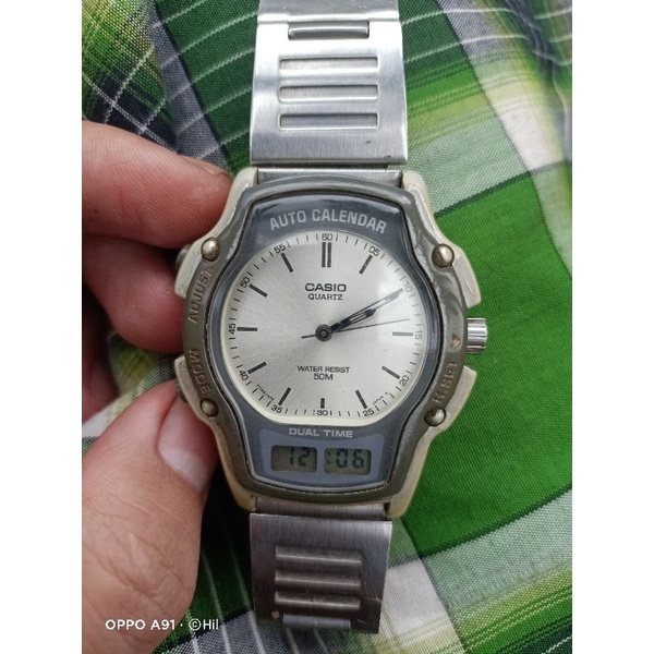 jam tangan casio original jadul auto calendar