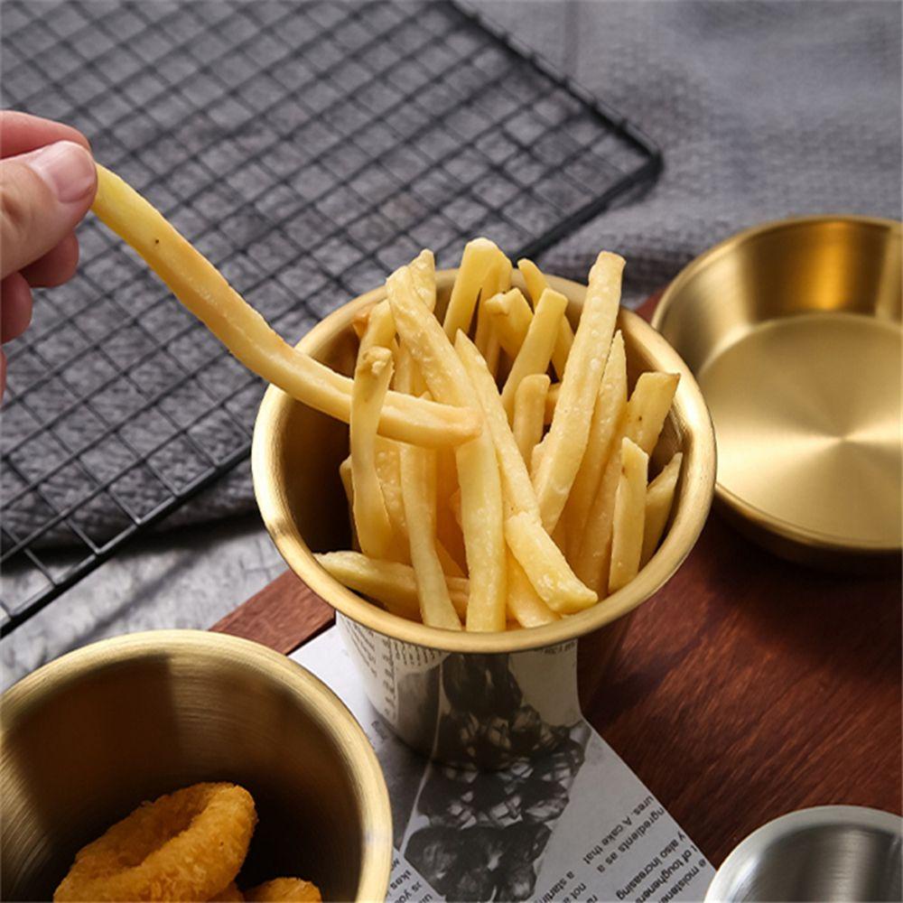 [Elegan] Seasoning Dish Hot Pot Dipping Untuk Barbecue Bar Restoran Mini Stainless Steel Reusable Western Sauce Dipping Bowl