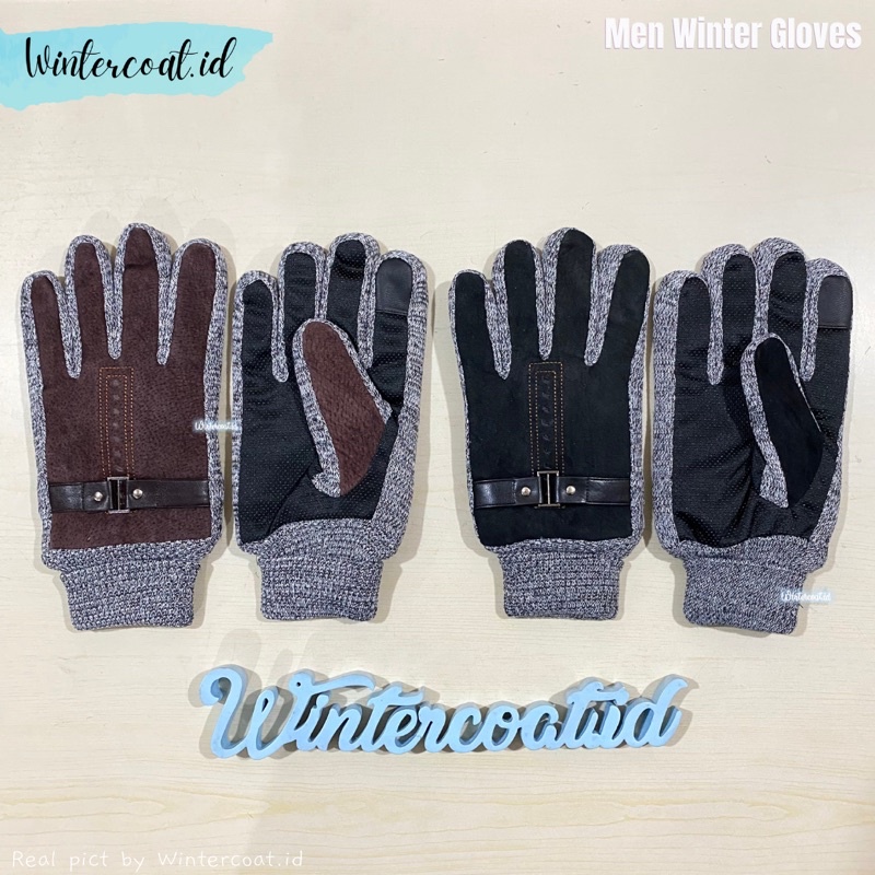 Men winter gloves sarung tangan cowok musim dingin cowok pria import hangat gunung