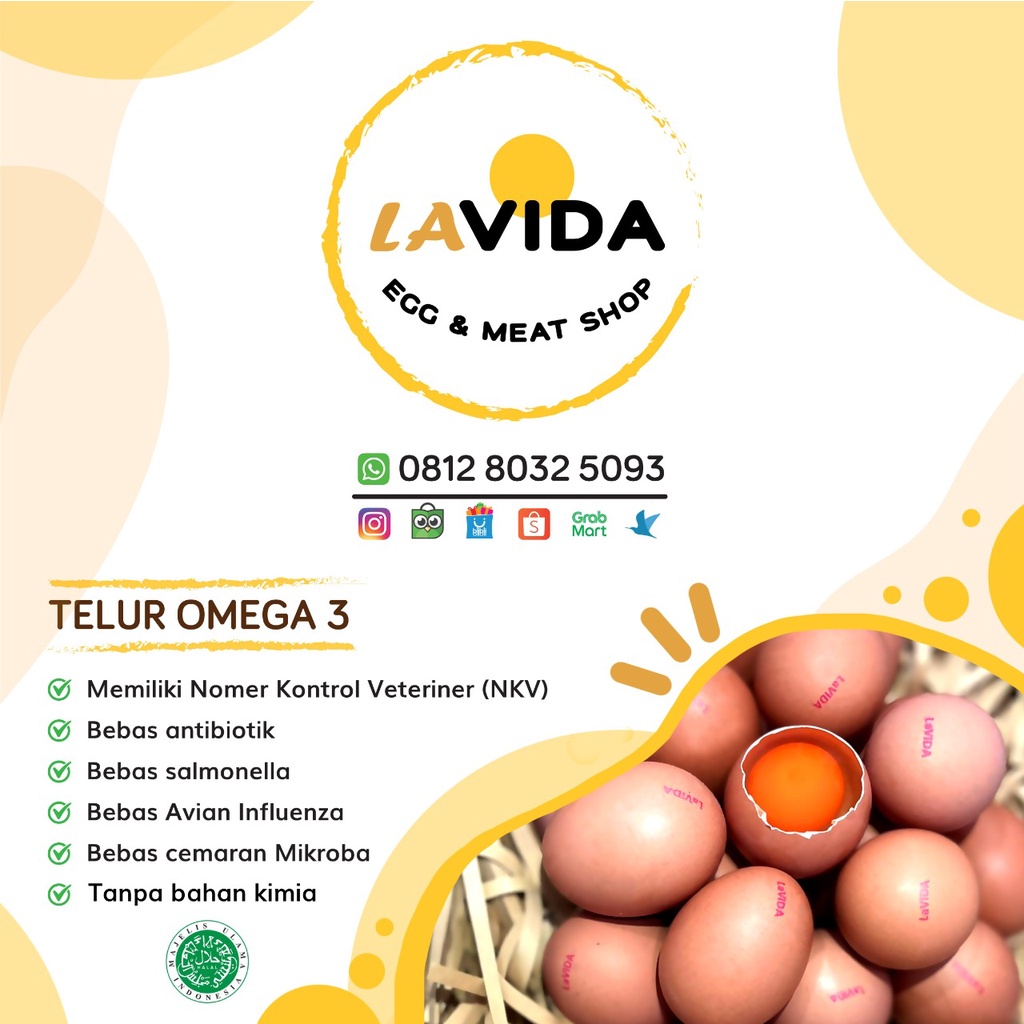 TELUR OMEGA 3 ASLI isi 10 butir