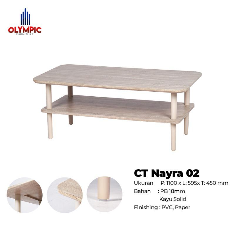 Olympic CT Nayra 02 Coffe Table Meja Tamu Meja Kopi Kayu Solid