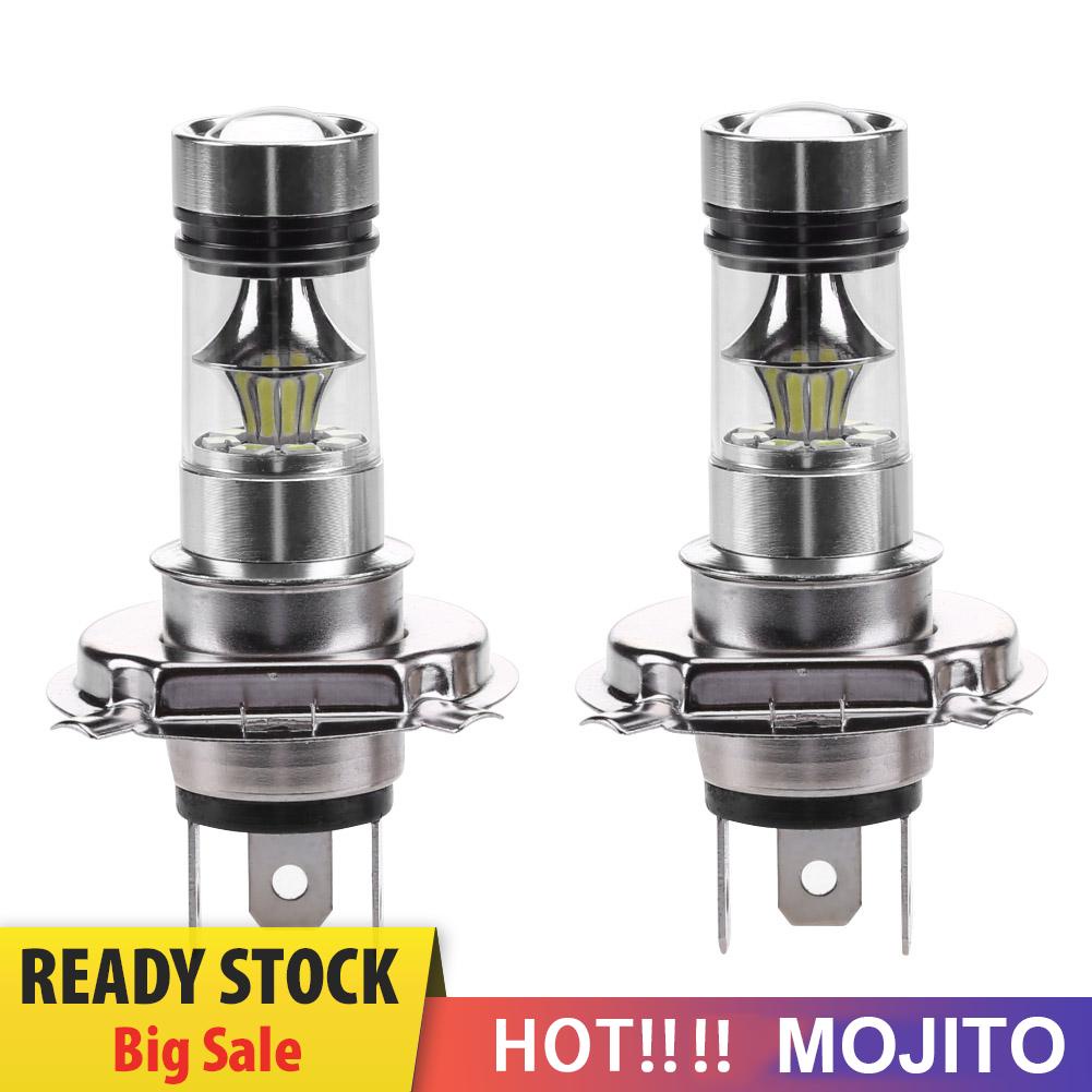 2pcs Bola Lampu 20-led H4 Smd 2828 100w High Power Untuk Foglamp / Drl Mobil