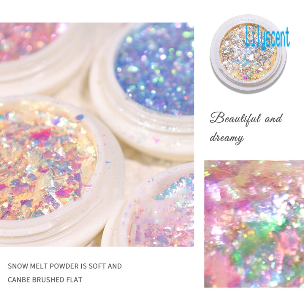 Lily Payet Glitter Portable Warna-Warni Untuk Nail Art