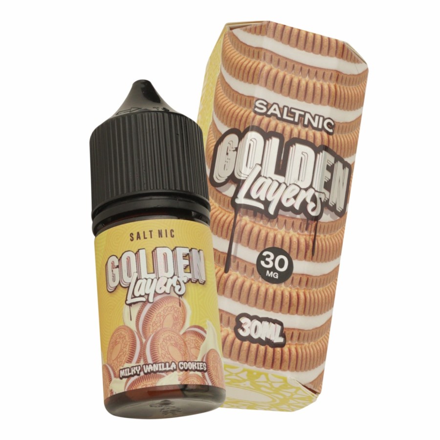 Golden Layers Milky Vanilla Cookies Salt Nic 30ML by Trilogy