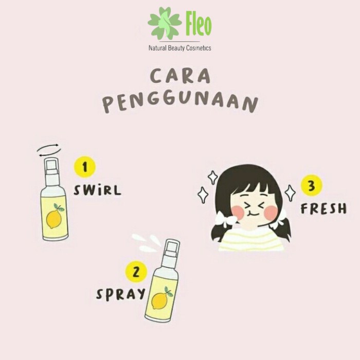 FT03 - Spray Water Pembersih Kulit BPOM Face Toner FLEO 4IN1