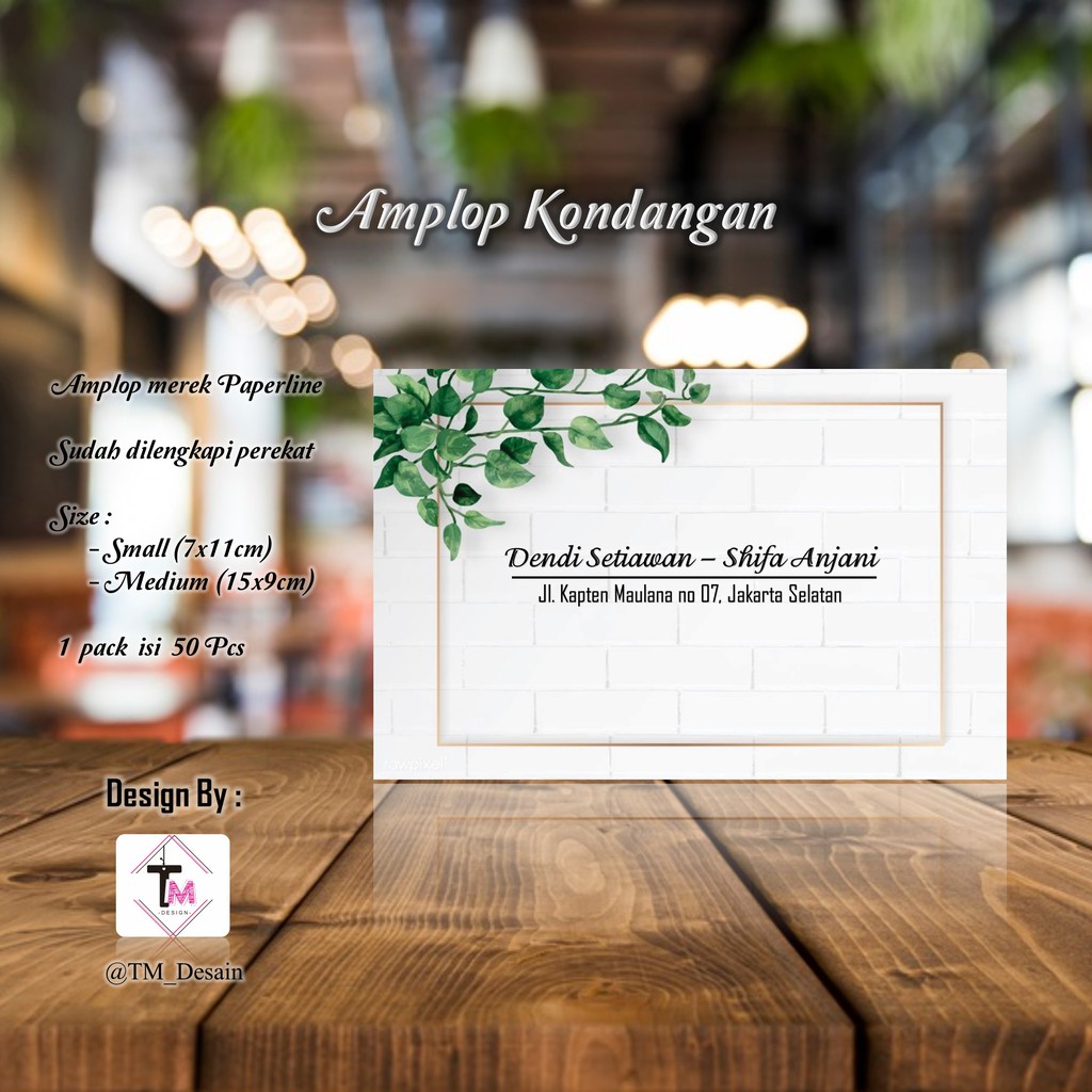 

isi 50 pcs Kode D37 - Amplop Kondangan / Amplop Desain / Amplop Nama - @TM_Desain
