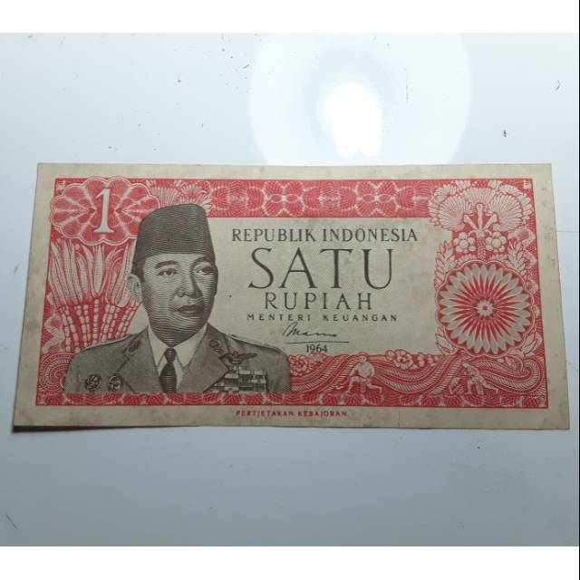 Uang 1 rupiah soekarno 1964