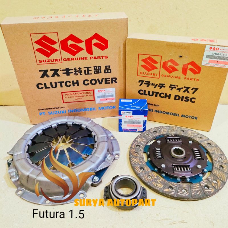 KOPLING SET SUZUKI FUTURA 1.5 MATAHARI KAMPAS KOPLING DEKLAHAR ORI