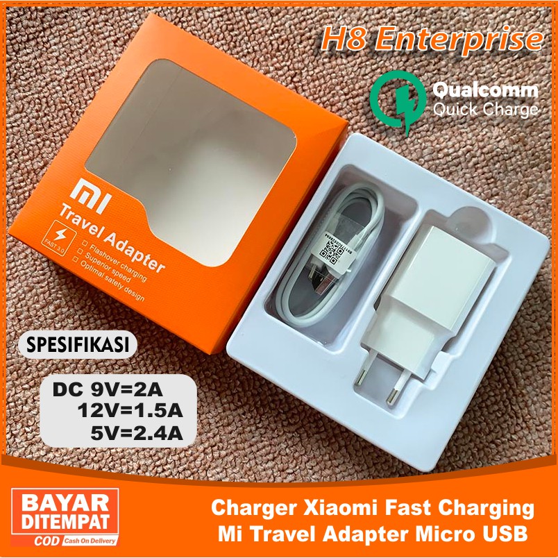 Charger Xiaomi Fast Charging Mi Travel Charger Adapter Micro USB