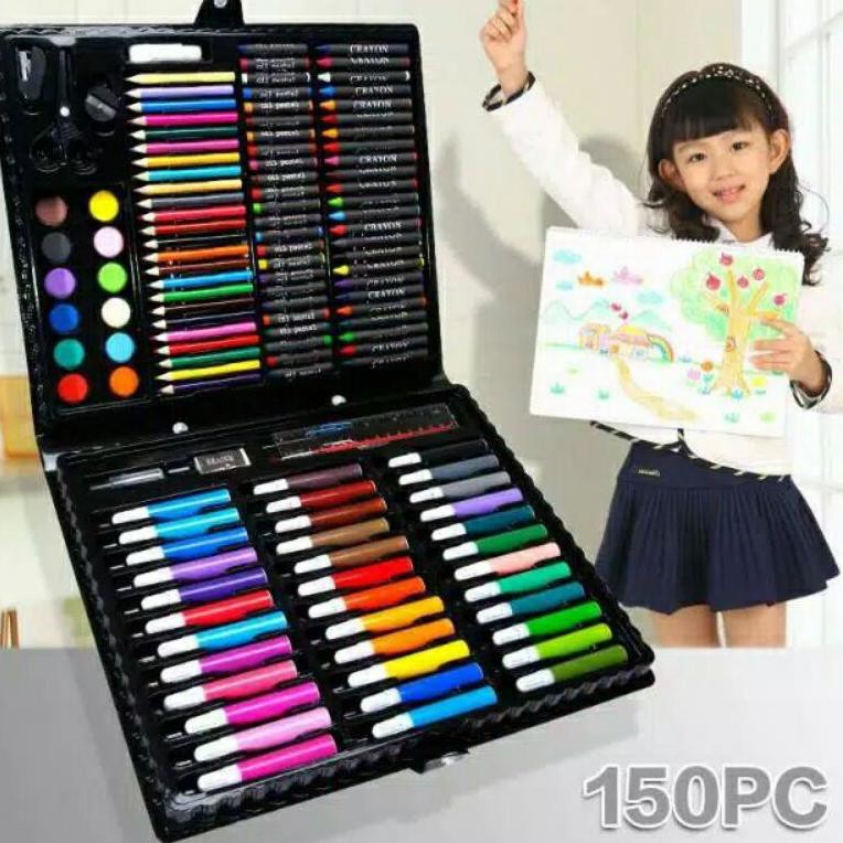 

T3rhot Pensil Warna Set 150 pcs Art Set 150 pcs Crayon Komplit Alat Lukis Anak4d4 B4ny4khFp6