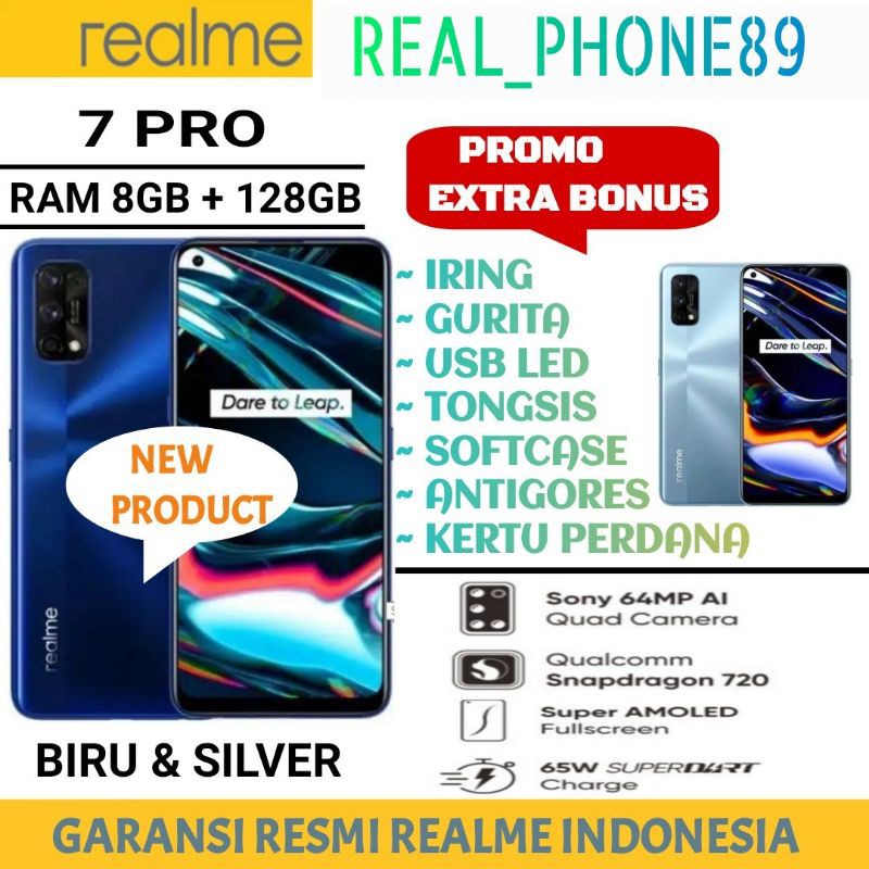 REALME 7 PRO RAM 8/128 GB REALME 7 RAM 8/128 GB GARANSI RESMI REALME INDONESIA