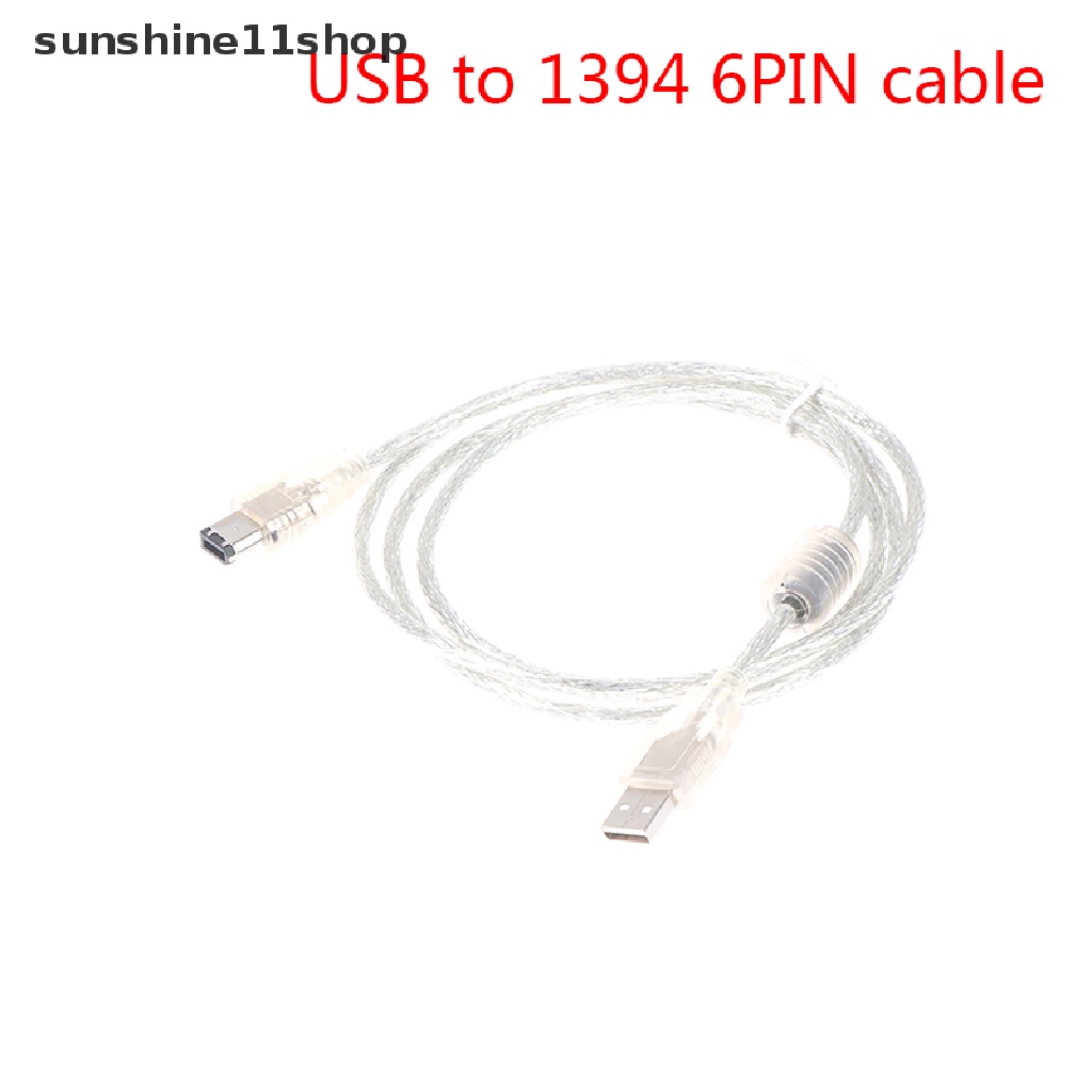 Sho 1pc Firewire IEEE 1394 6 Pin Male Ke USB 2.0 Male Adaptor Konverter Kabel