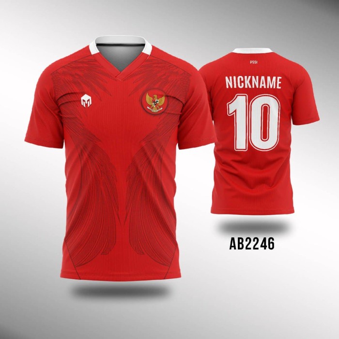 Kaos Jersey Custom | Timnas Indonesia AFF 2021 | Merah