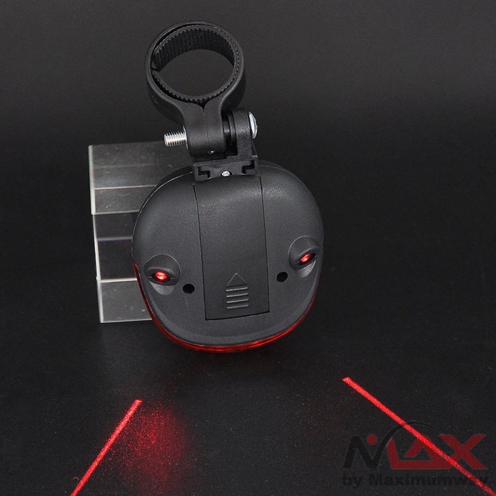 Lampu belakang sepeda laser garis proyektor Bicycle Laser Strobe Taillight 5 LED Lampu LED Sepeda