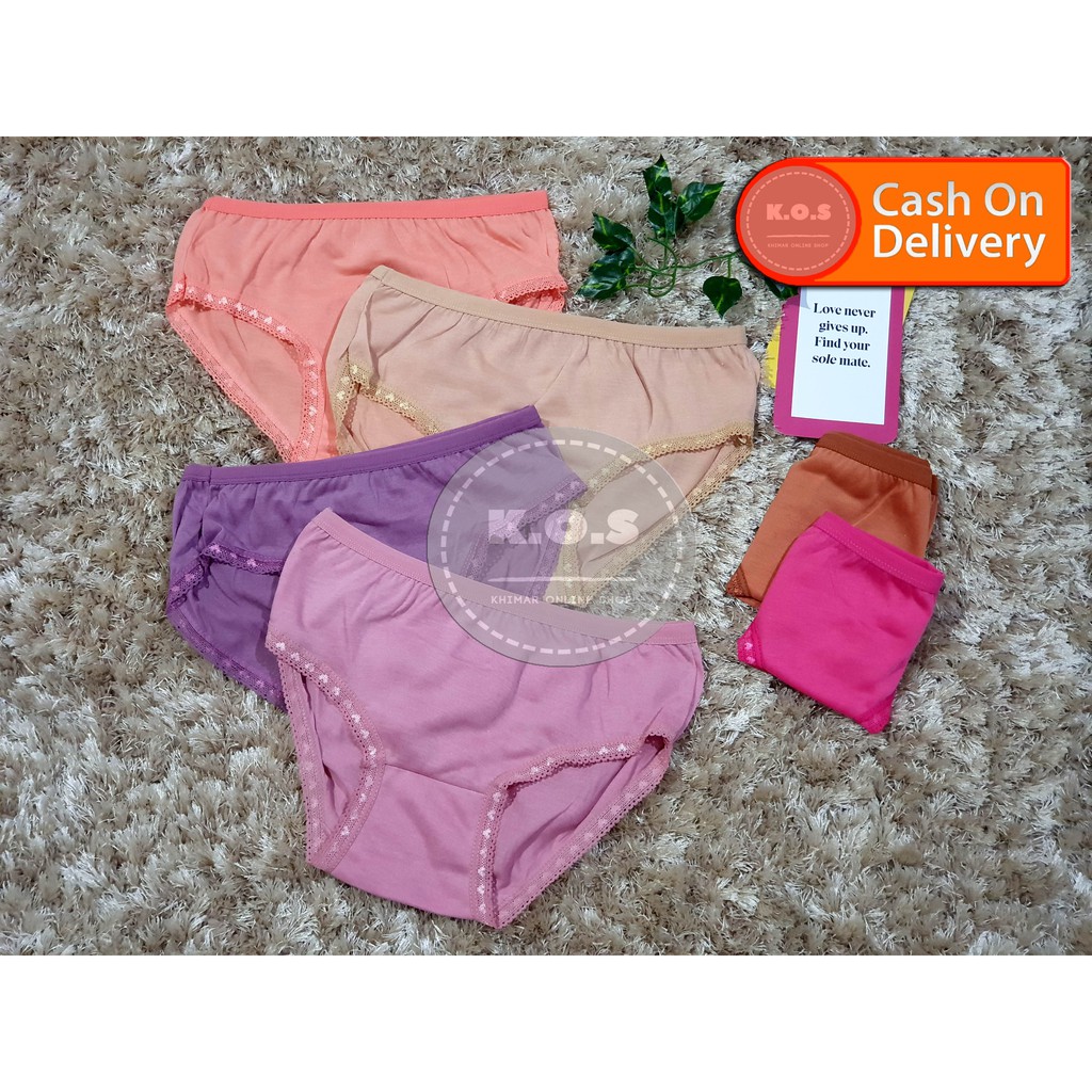 BUNDLE 3PCS CELANA DALAM WANITA UNDIES KATUN RENDA