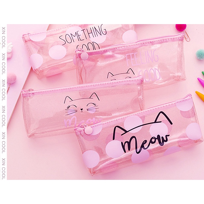 

MURAH..! TEMPAT PENSIL KUCING MEOW TRANSPARAN GLITTER