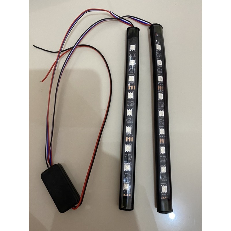 Lampu Led Strip Flexible Mobil Motor 12 Volt Nyala RGB 9 Led 17 cm