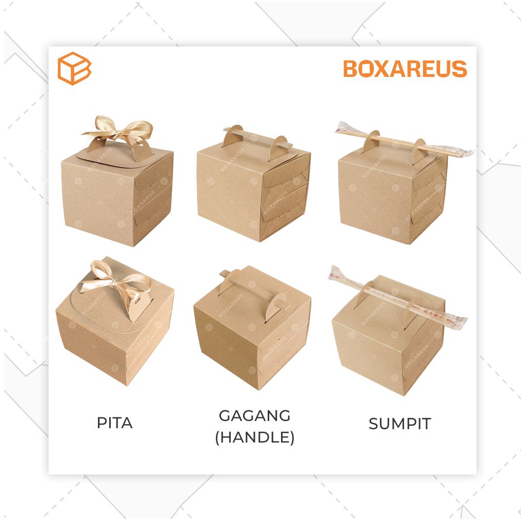 Dus Kue Paper Lunch Box Nasi Kemasan Packaging Selongsong | SL121210