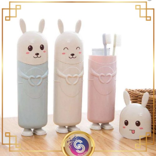 H118 Tempat Sikat Gigi Odol Karakter Kelinci / Travel Dispenser Rabbit H-118