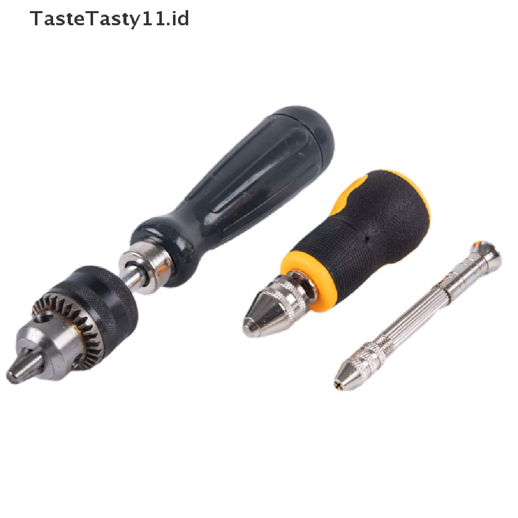 【TasteTasty】 Simple Hand Twist Drill Woodworking Handle Tools Stationery Mini Hand Drill .