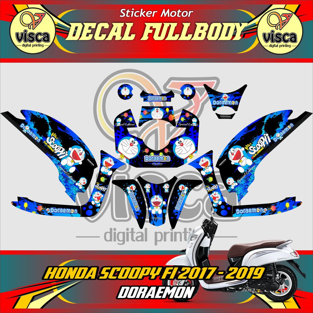 Decal Stiker Scoopy New Striping Scoopy 2017 2019 Doraemon