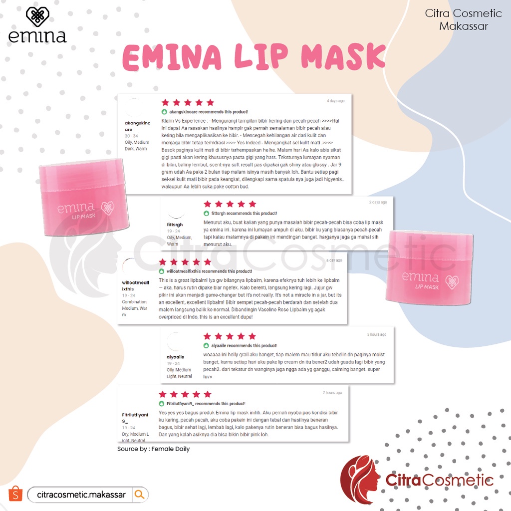 Emina Lip Mask Series 9 Gr