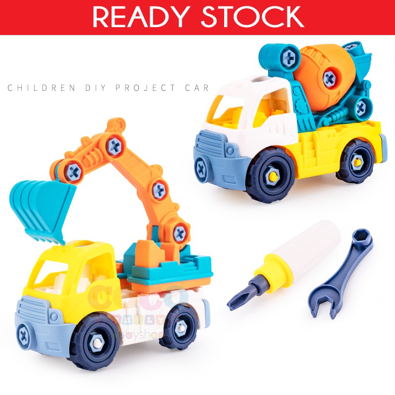 Mainan Anak PASTEL DIY Truk Truck Tank Pesawat Terbang Helikopter Ready Stock