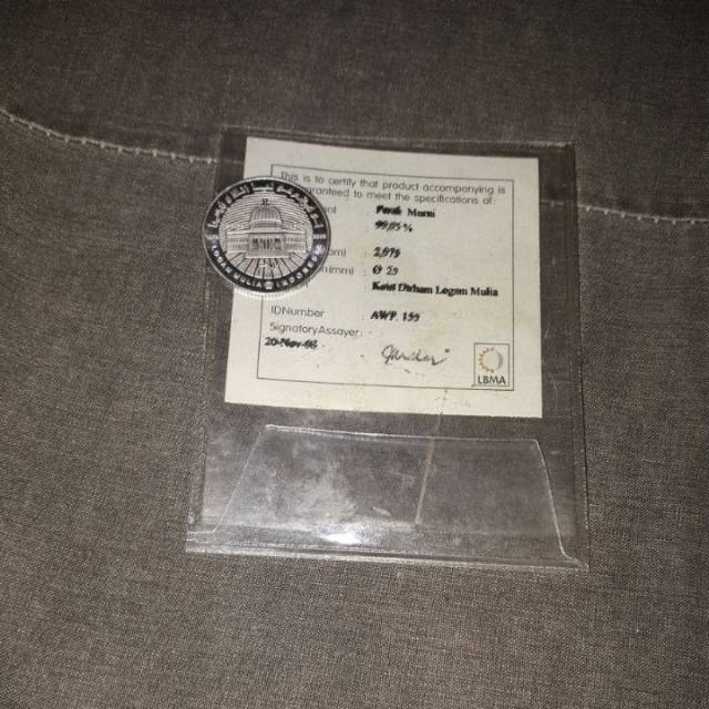 Dirham Perak Bersertifikat ANTAM LBMA
