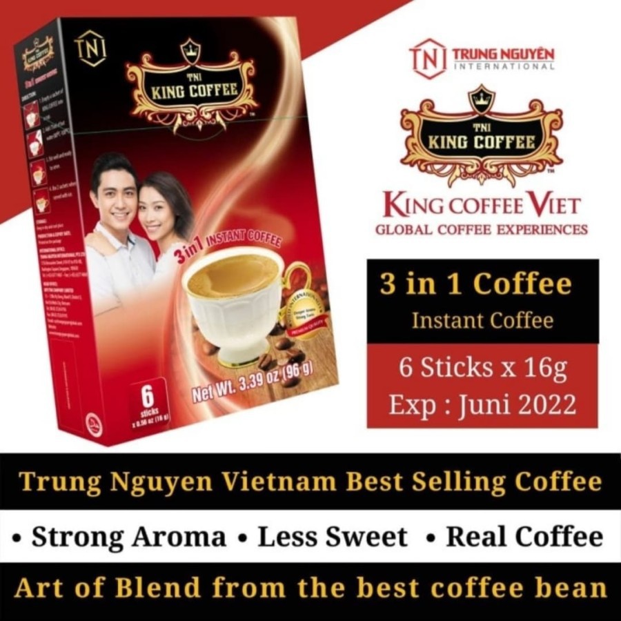 [TERMURAH] Kopi Vietnam King Coffee Instant 3in1 Trung Nguyen TNI 6pcs