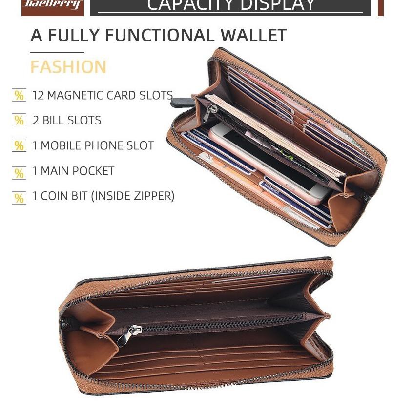 NEW ✪ •BAELLERRY™️ ID• BAELLERRY S1525 Dompet Panjang Pria Bisa Wanita Baellery (KODE 4797)