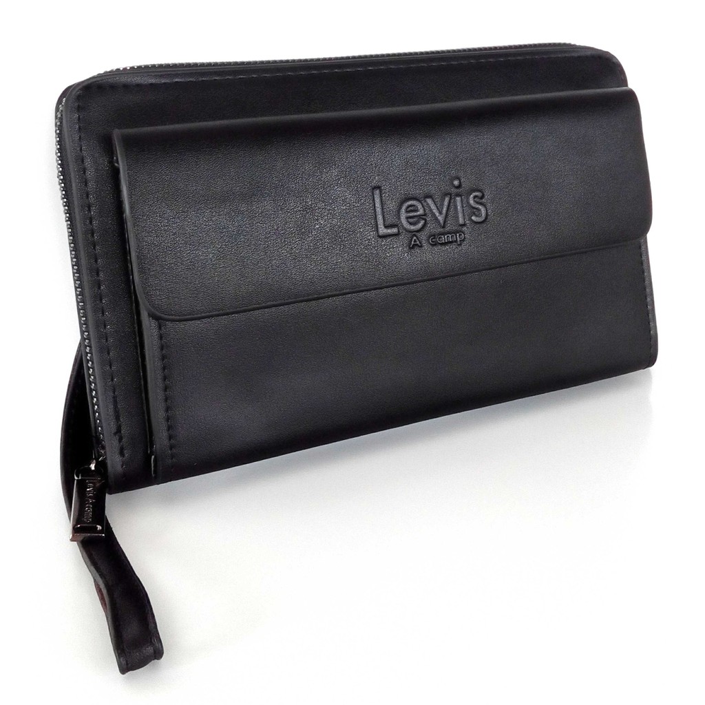HANDBAG LEVIS PREMIUM / Dompet Panjang Pria Kualitas Import / Hitam