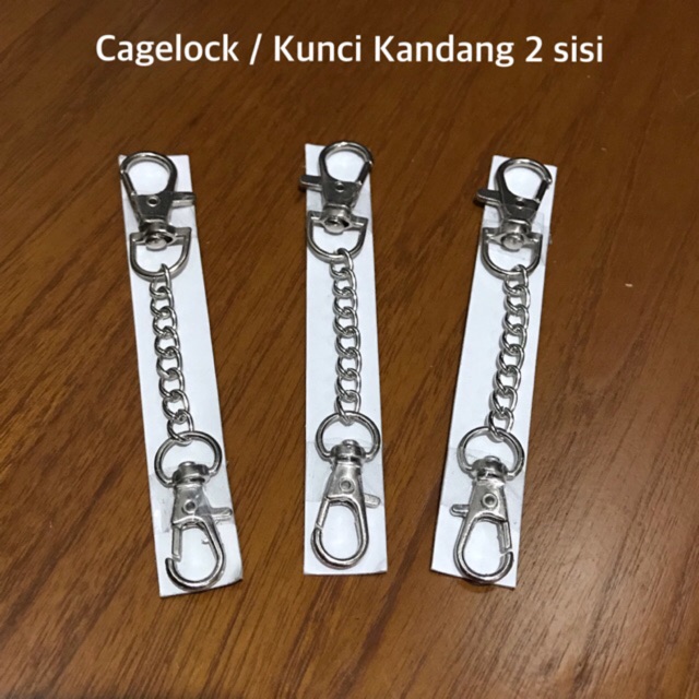 CAGELOCK SET KUNCI KANDANG PENGAIT KANDANG PENGAIT BESI  KAIT KANDANG