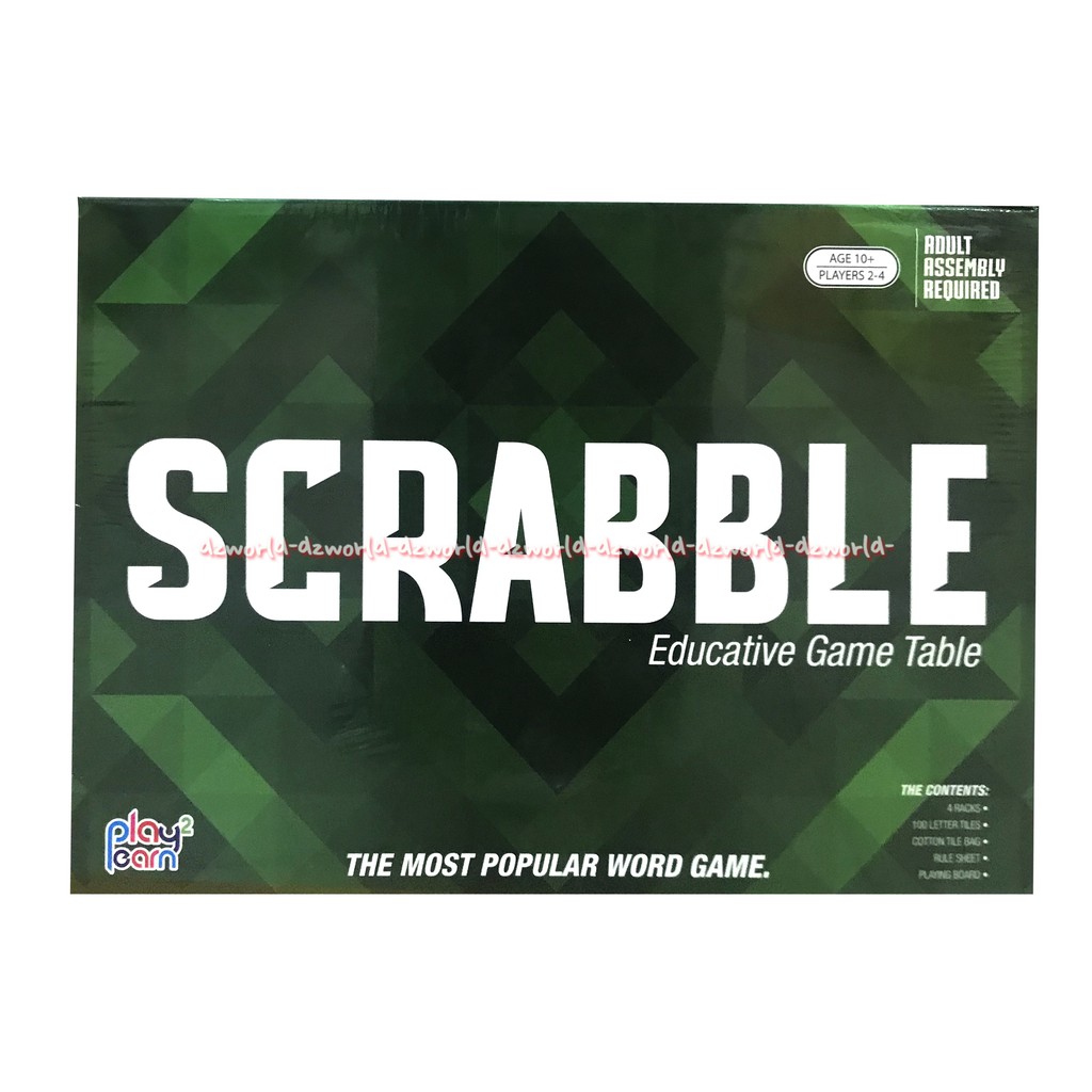 Scrabble Educative Game Play 2 Learn Mainan Scrabble Susun Huruf Dapat Melatih Kemampuan Berbahasa